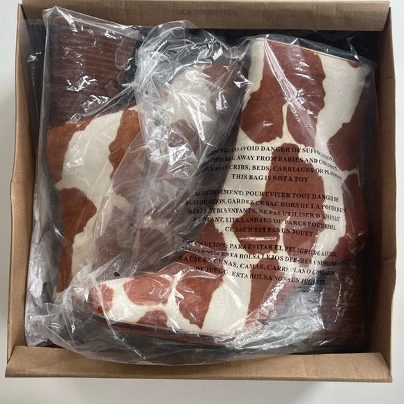 Steve Madden Nara-C Calf Hair Chunky Heel Boots - 7.5 - Picture 4 of 7